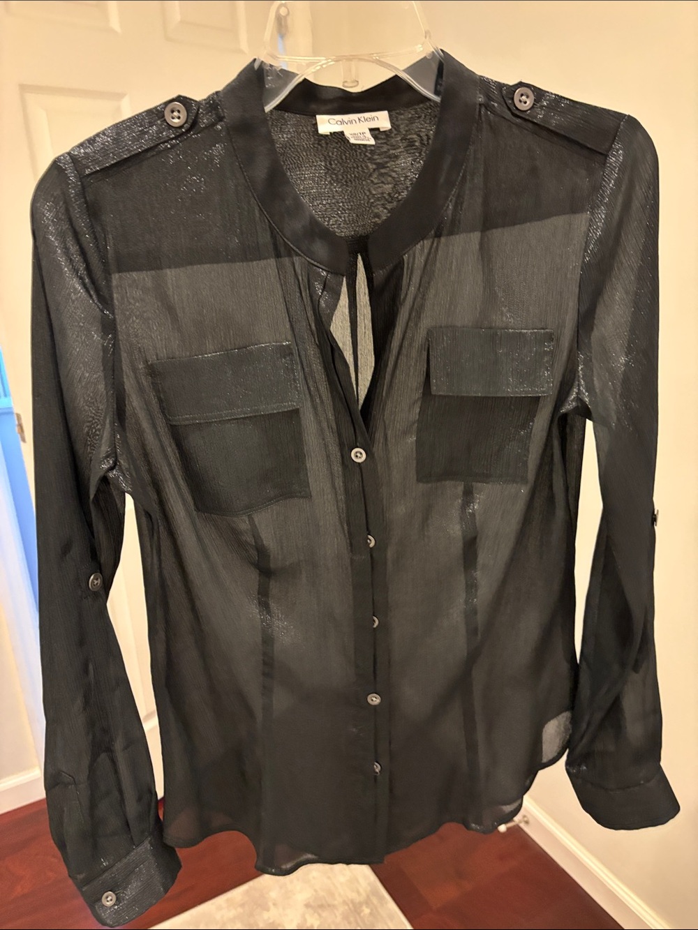 Calvin Klein sheer button down